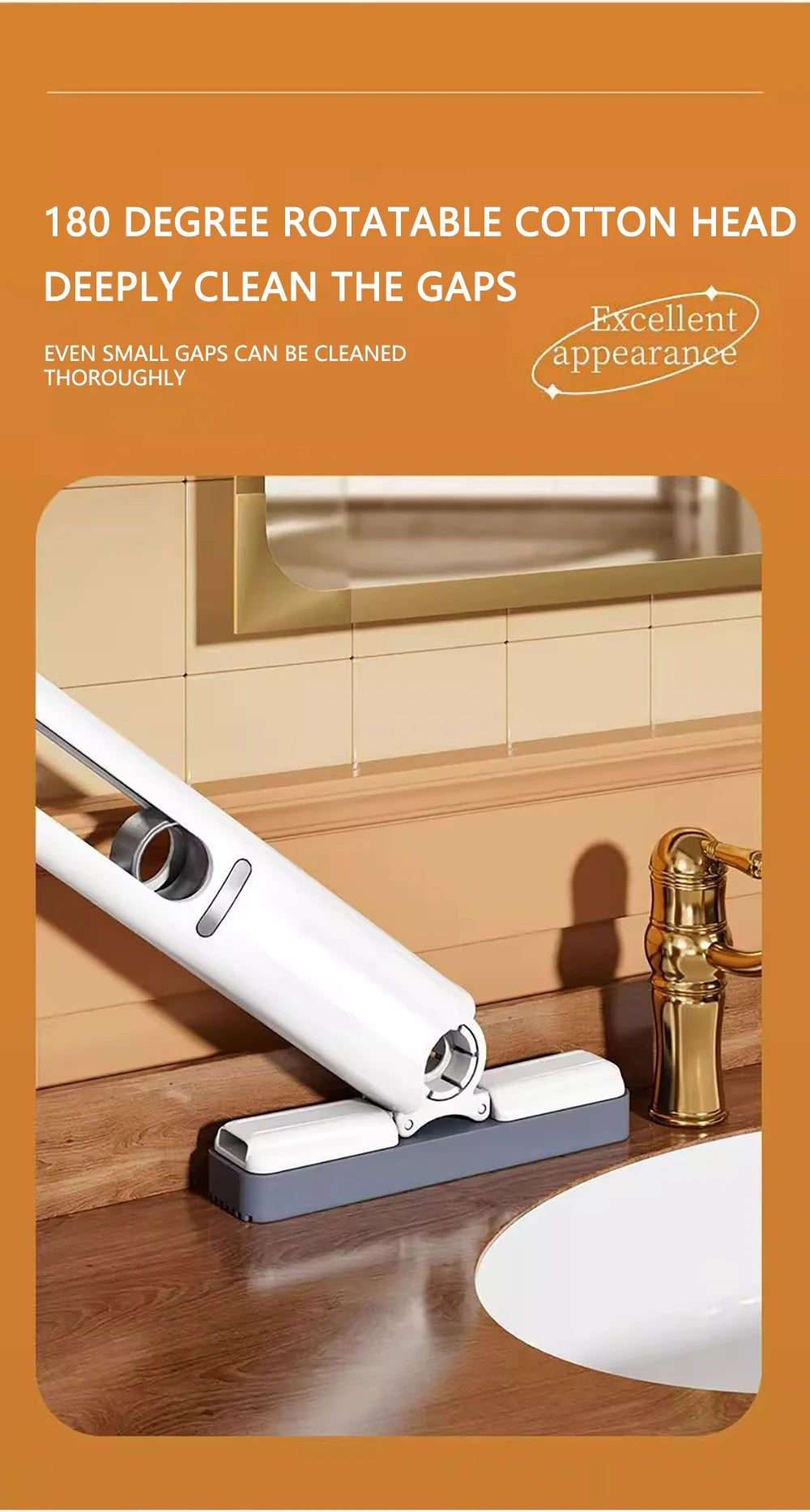 Mini Squeeze Mop | Folding Design for Home & Floor Cleaning